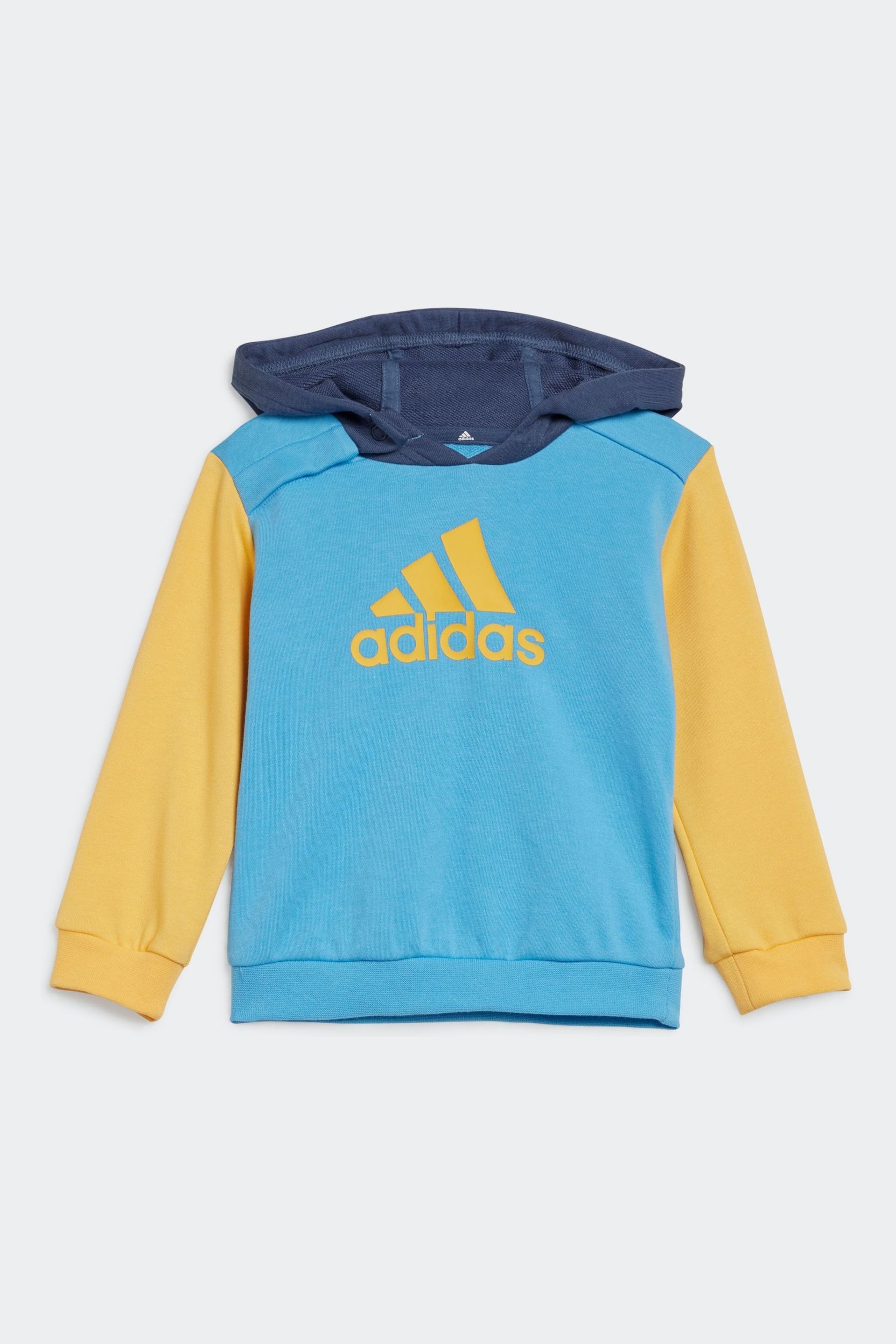 adidas Blue/Yellow Kids Sportswear Essentials Colourblock Tracksuit - Image 2 of 6