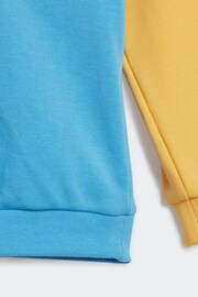 adidas Blue/Yellow Kids Sportswear Essentials Colourblock Tracksuit - Image 5 of 6