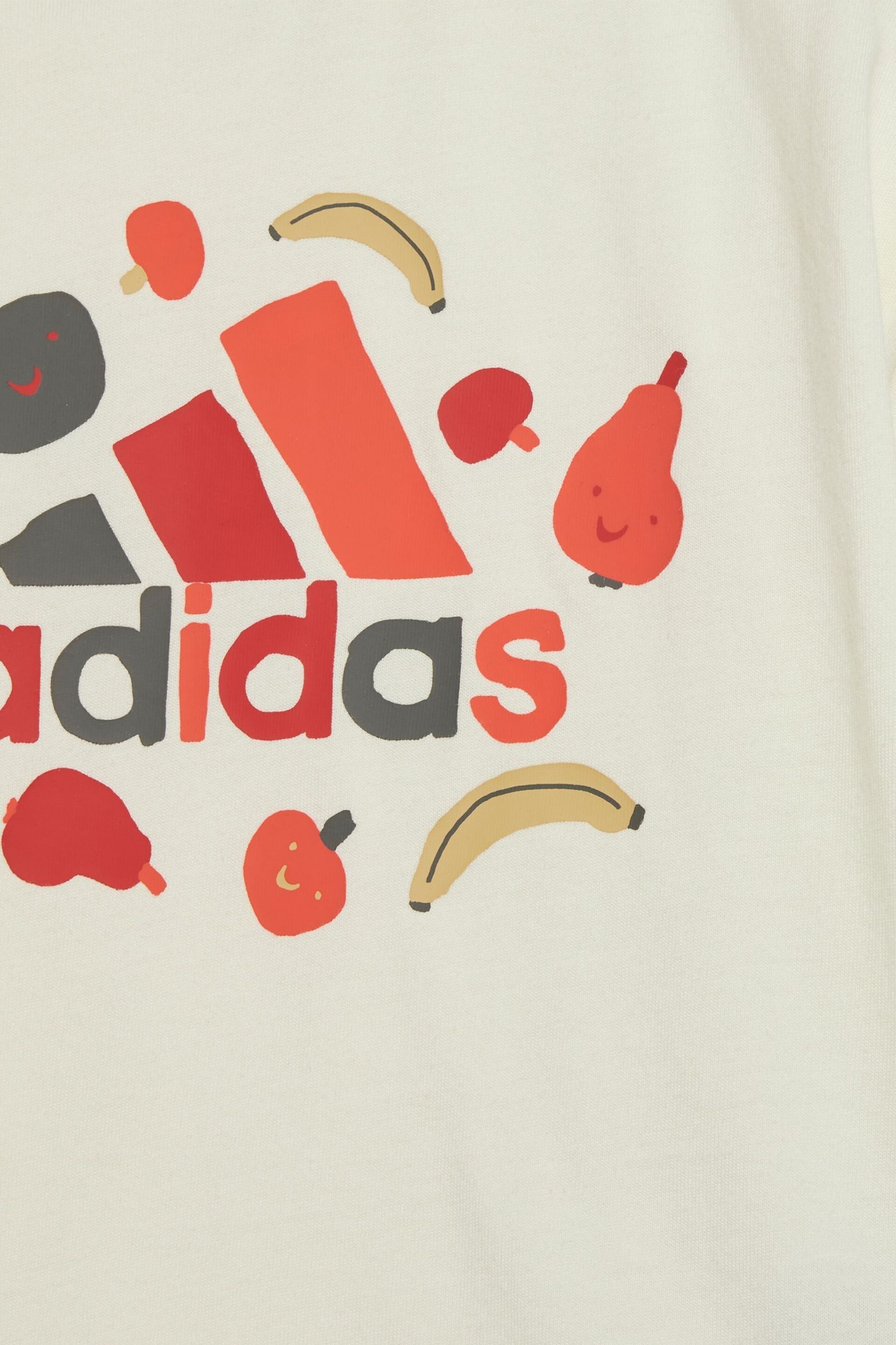 adidas Red/Cream Kids Sportswear Essentials All-Over Print T-Shirts Set - Image 5 of 6