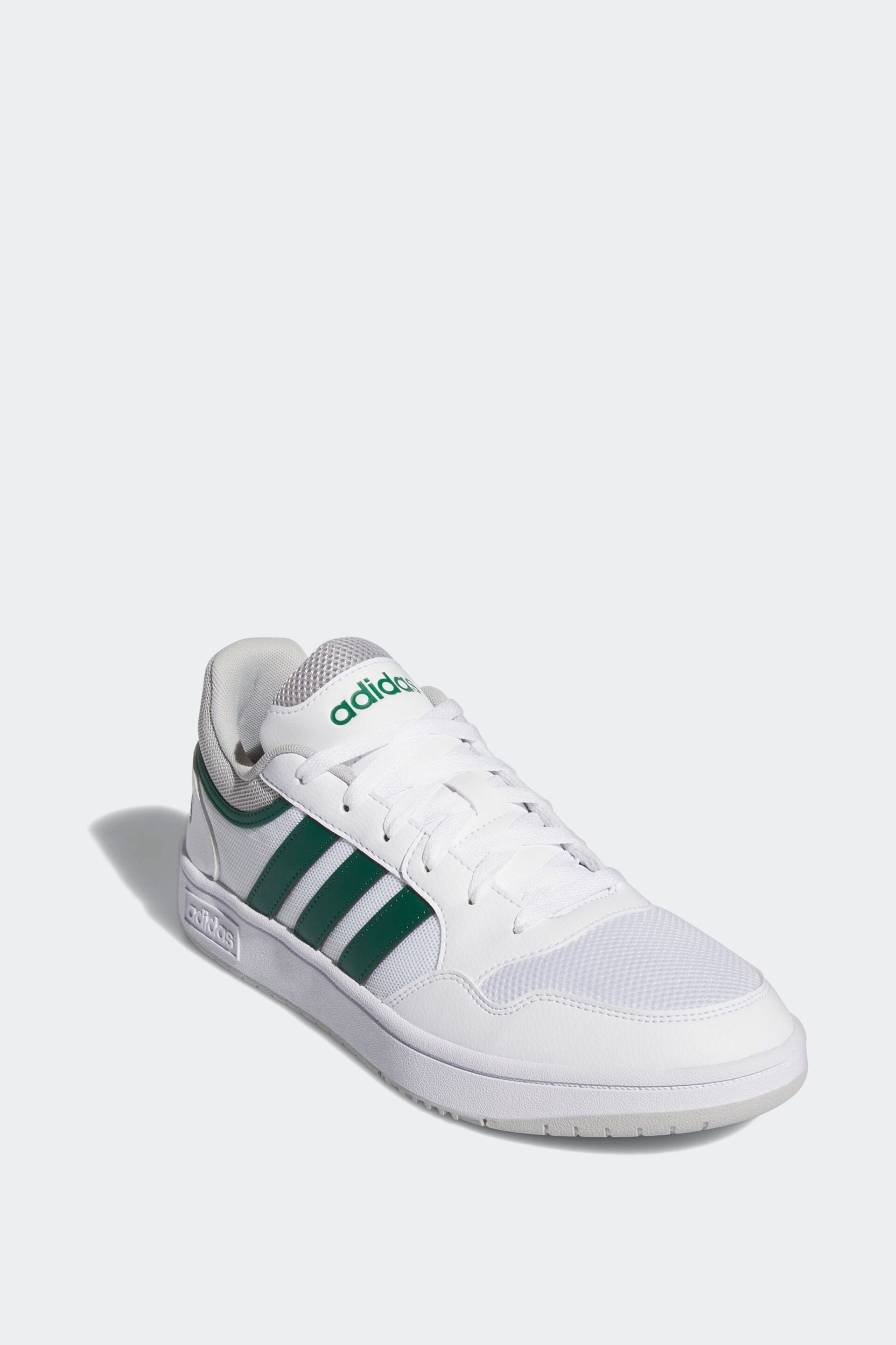 adidas Originals White Hoops 3.0 Summer Trainers - Image 3 of 9