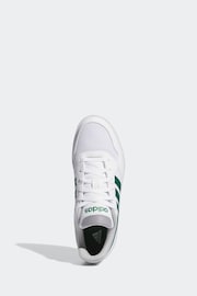 adidas Originals White Hoops 3.0 Summer Trainers - Image 6 of 9