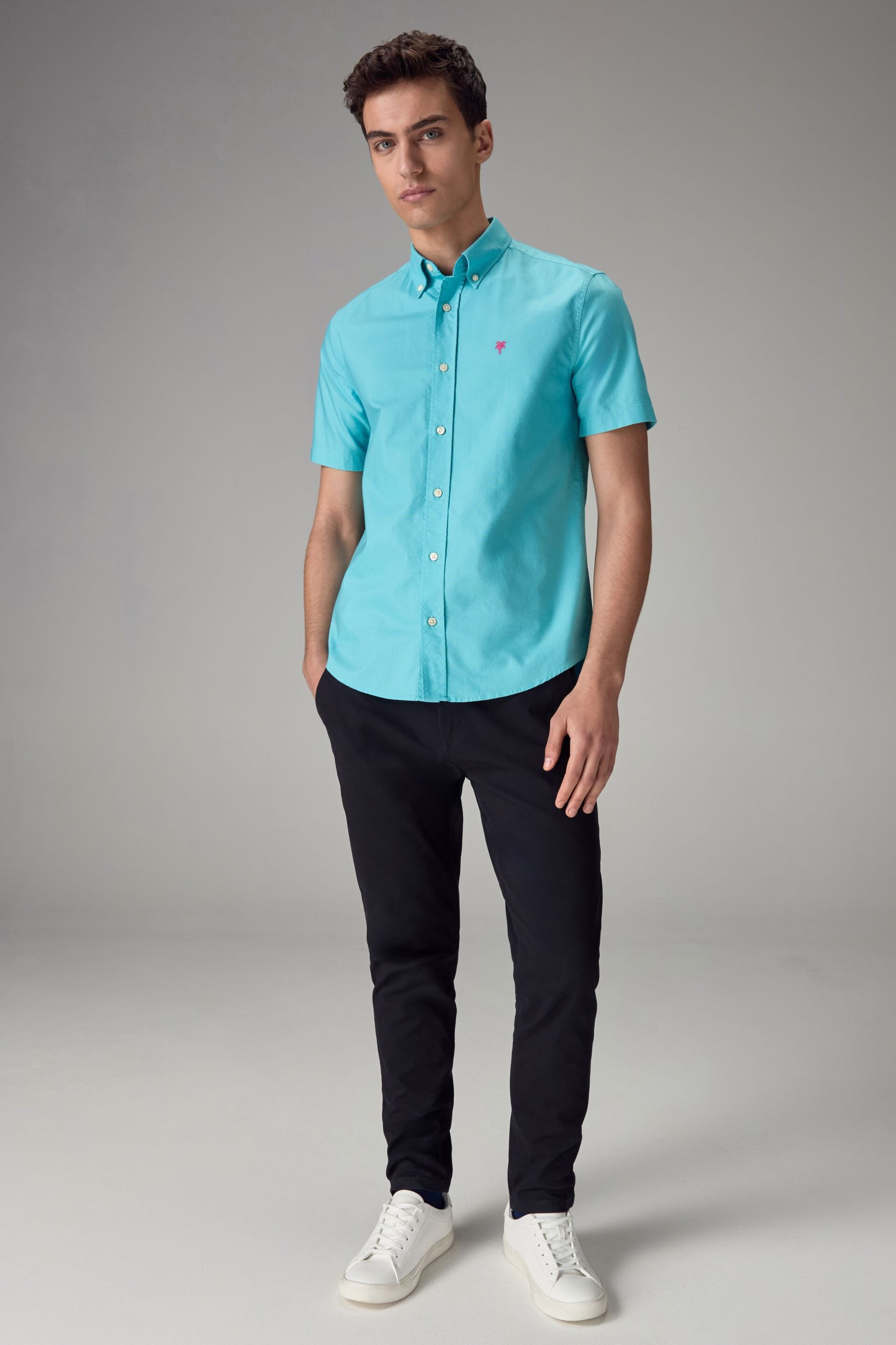 Blue Oxford Short Sleeve Shirt - Image 2 of 8