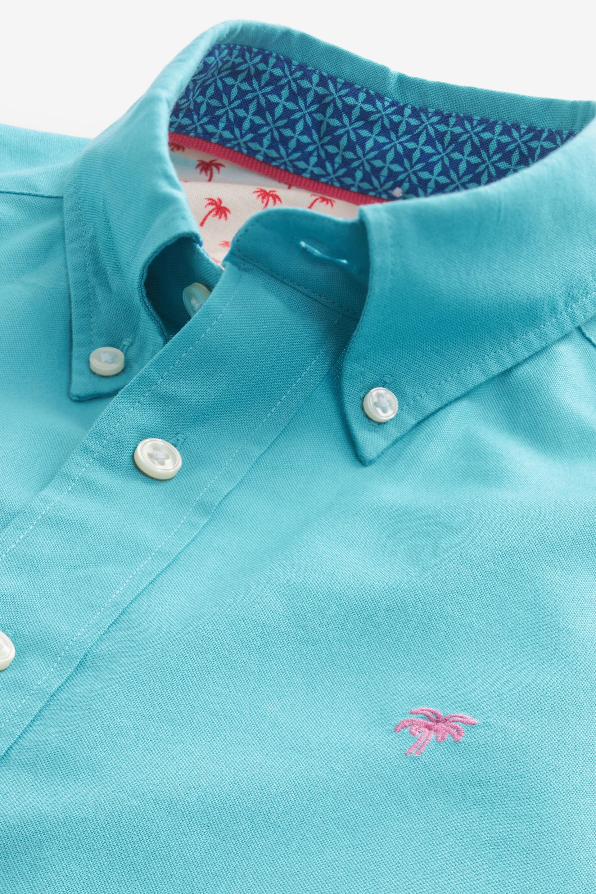Blue Oxford Short Sleeve Shirt - Image 7 of 8