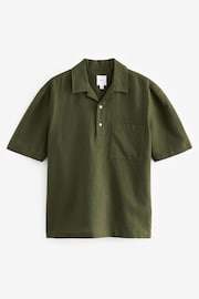 Green Overhead Linen Blend Short Sleeve Shirt - Image 7 of 7