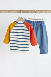 Blue Tractor Baby Top and Leggings 2 Piece Set - Image 2 of 9