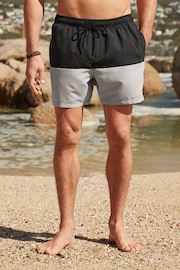 Black/Grey 50/50 Swim Shorts - Image 4 of 12