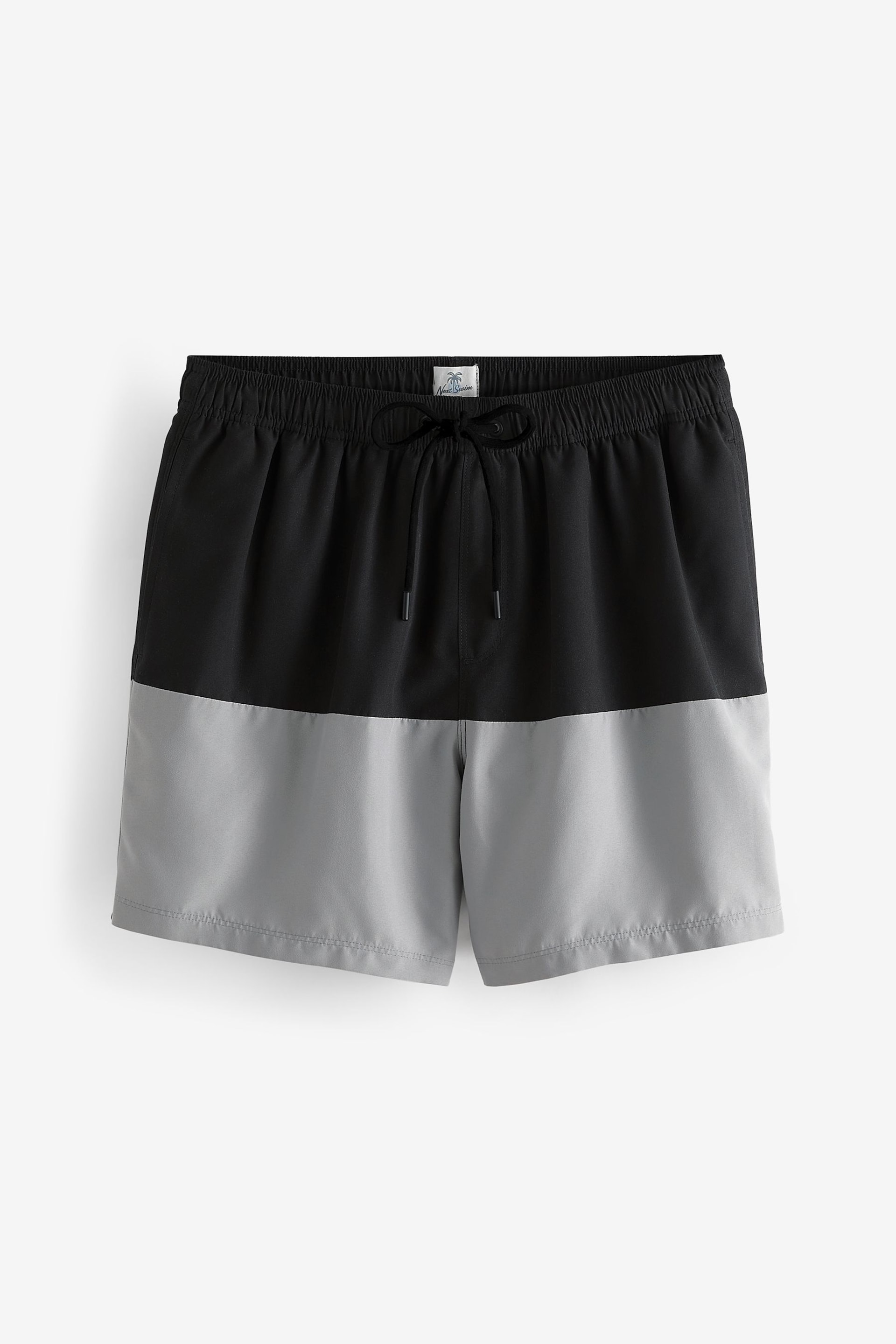 Black/Grey 50/50 Swim Shorts - Image 7 of 12