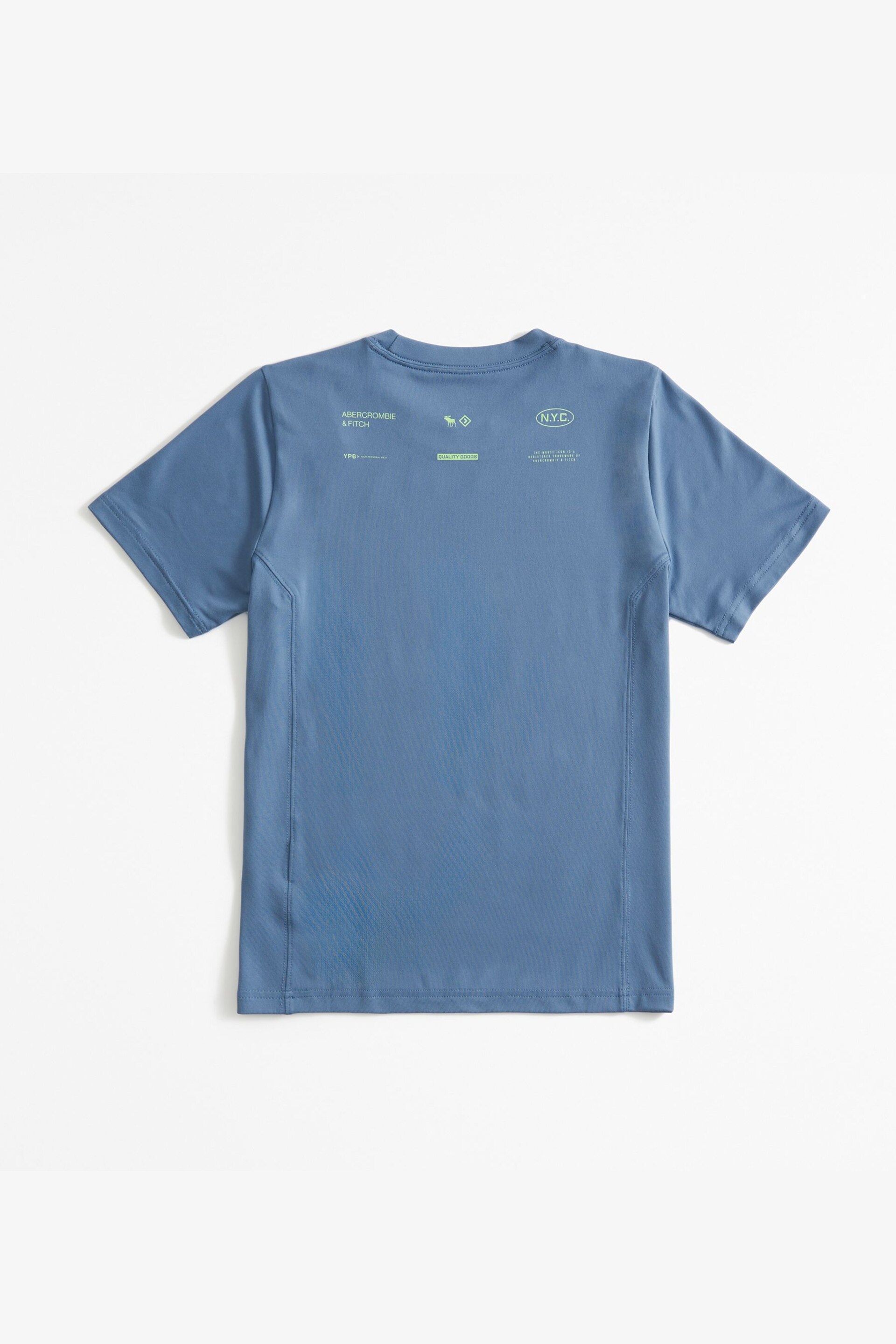 Abercrombie & Fitch Blue Active Sports Short Sleeve T-Shirt - Image 2 of 2