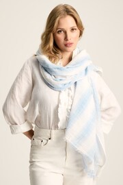 Joules Orla Blue/White Scarf - Image 1 of 4