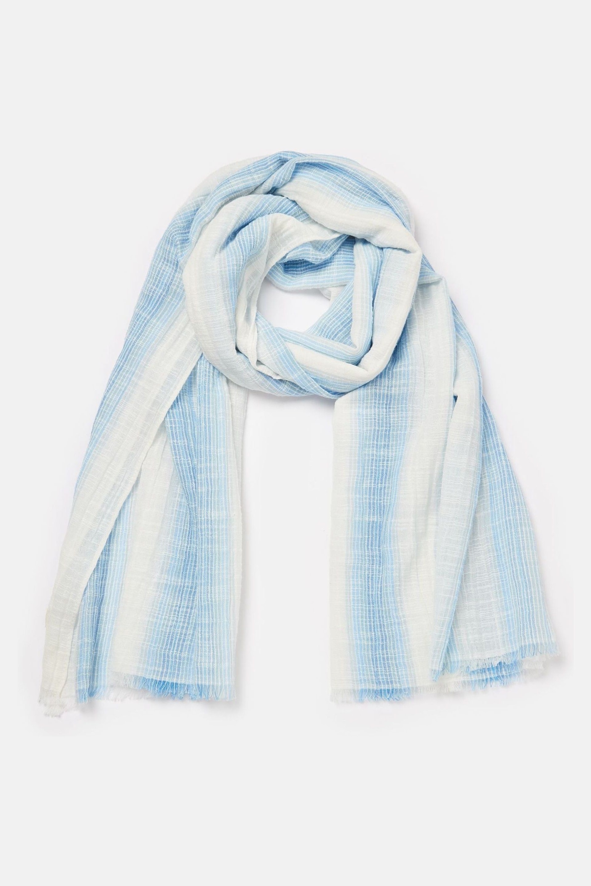 Joules Orla Blue/White Scarf - Image 3 of 5