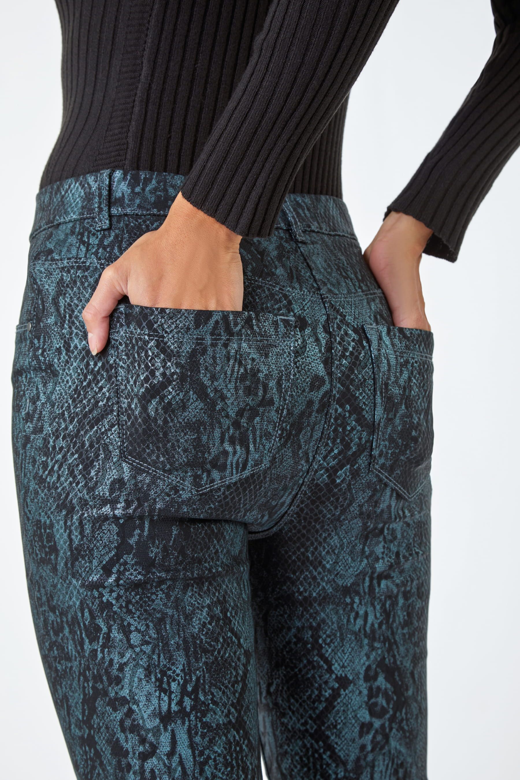 Buy Roman Blue Animal Print Stretch Jeggings from the Next UK online shop