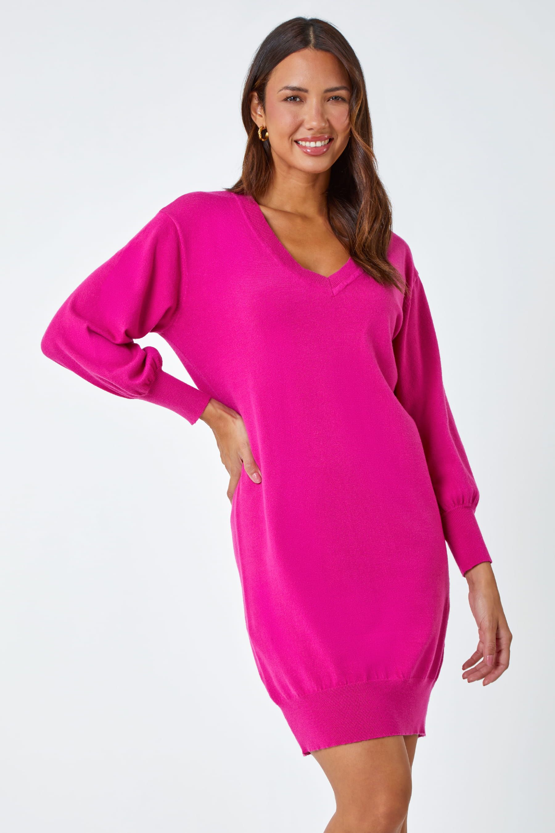 Buy Roman Pink Knitted Jumper Dress from the Next UK online shop