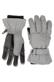 Mountain Warehouse Grey Reflective Kids Fleece Lined Gloves - Image 1 of 5