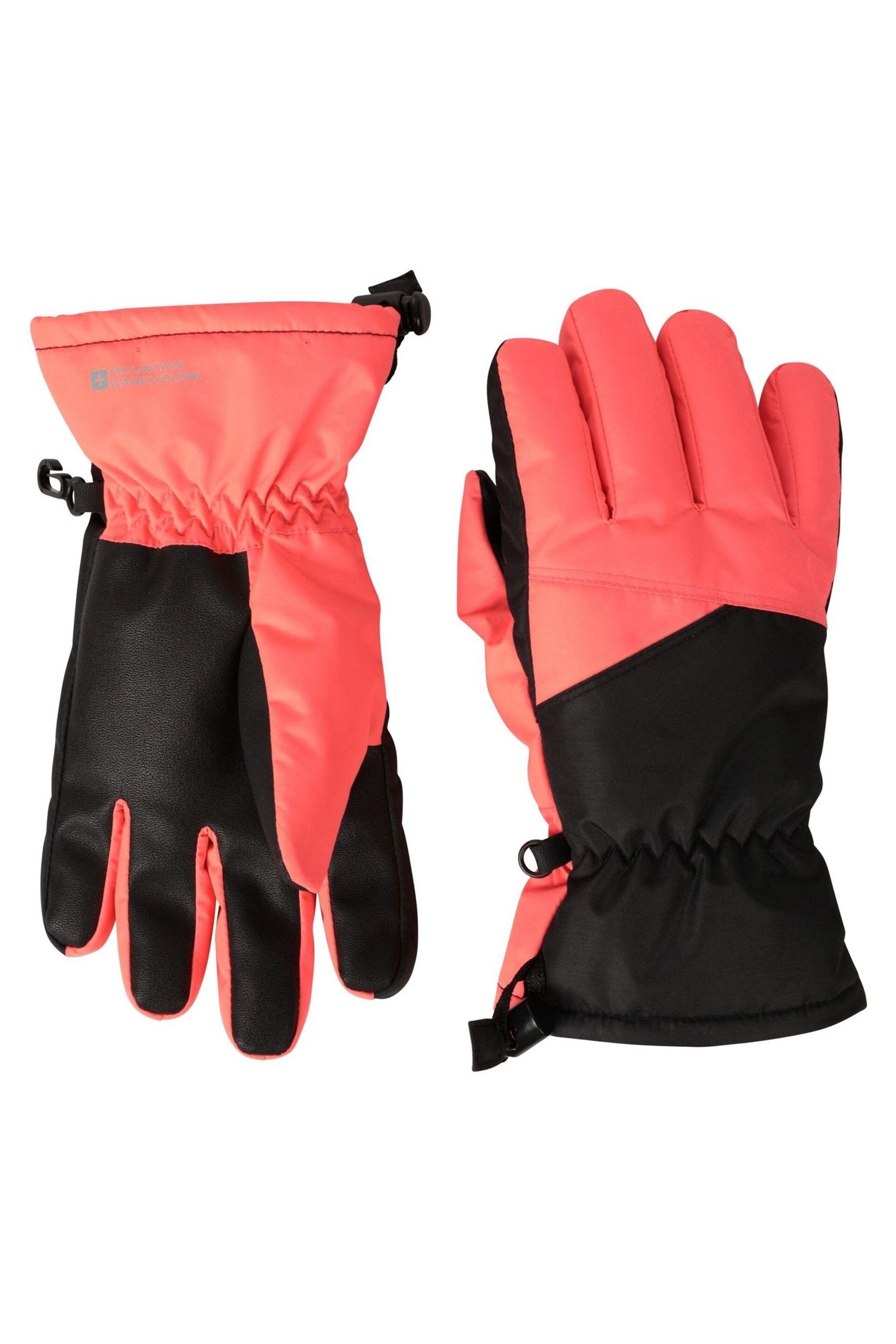 Mountain Warehouse Red Extreme Kids Waterproof Fleece Lined Ski Gloves - Image 1 of 6