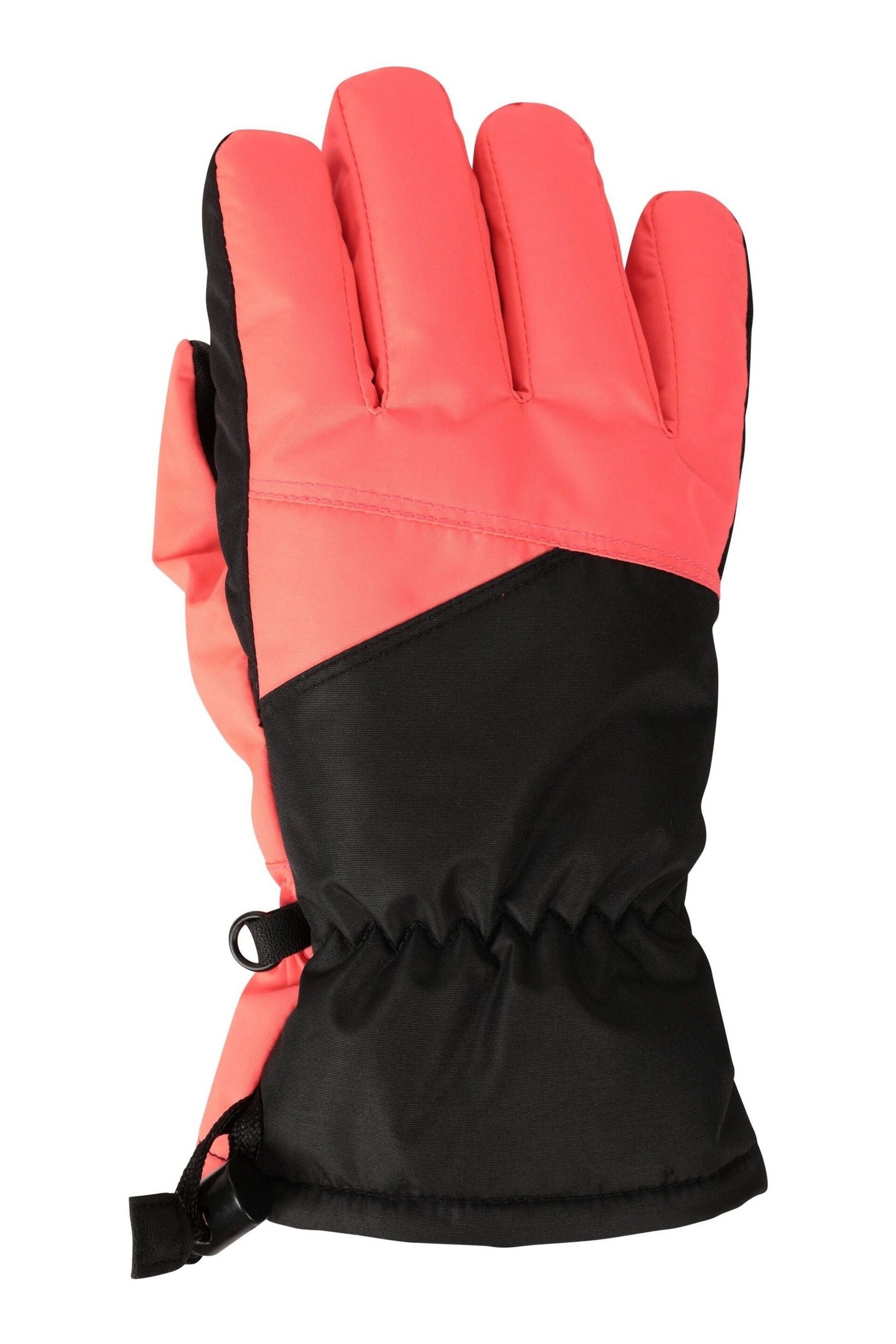 Mountain Warehouse Red Extreme Kids Waterproof Fleece Lined Ski Gloves - Image 3 of 6