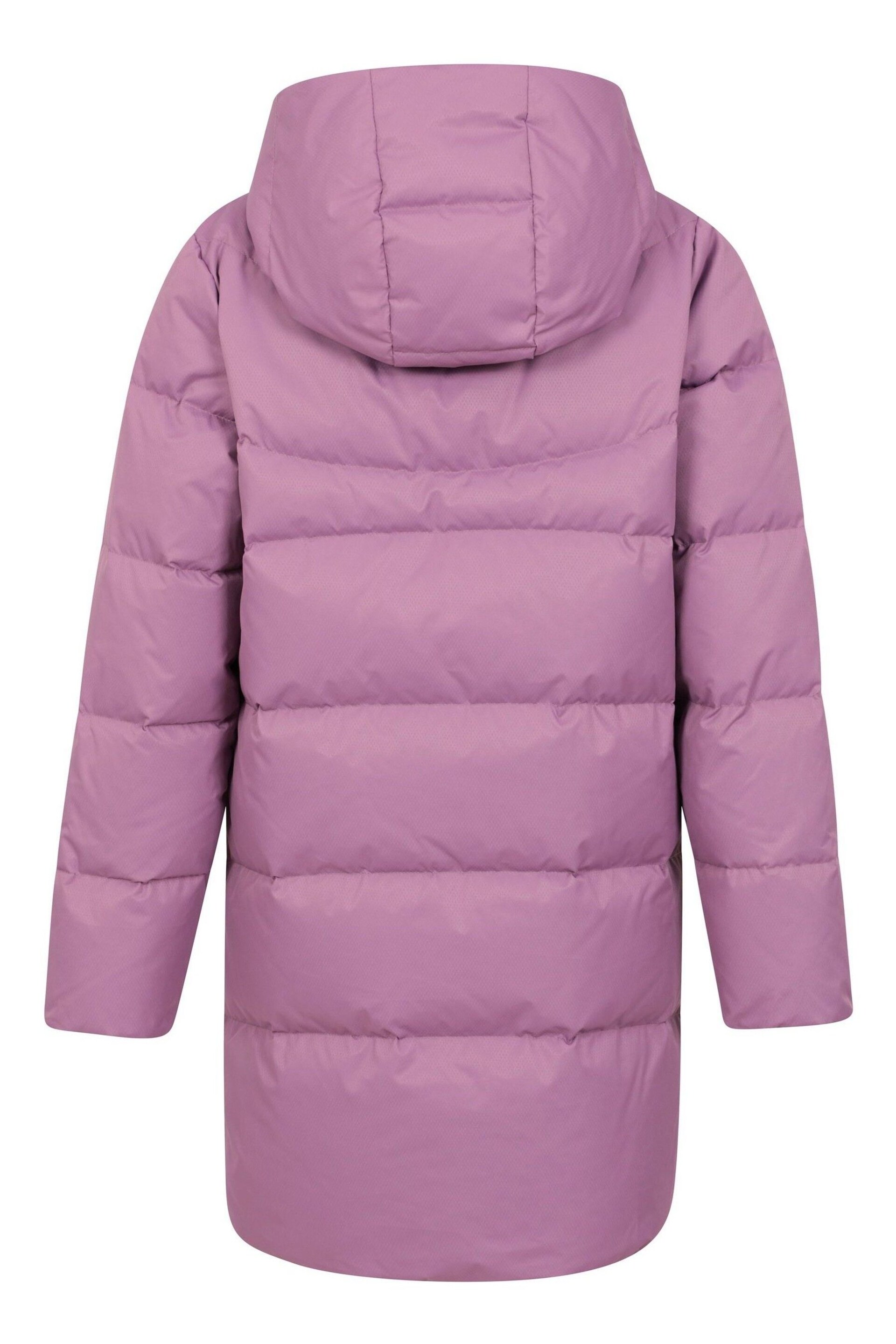 Mountain Warehouse Purple Long Line Down Kids Jacket - Image 2 of 6