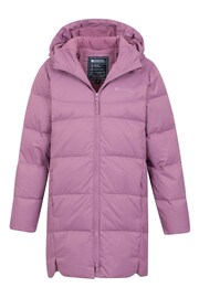 Mountain Warehouse Purple Long Line Down Kids Jacket - Image 5 of 6