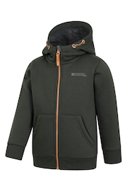 Mountain Warehouse Green Kids Nordic II Sherpa Lined Full Zip Hoodie - Image 4 of 5