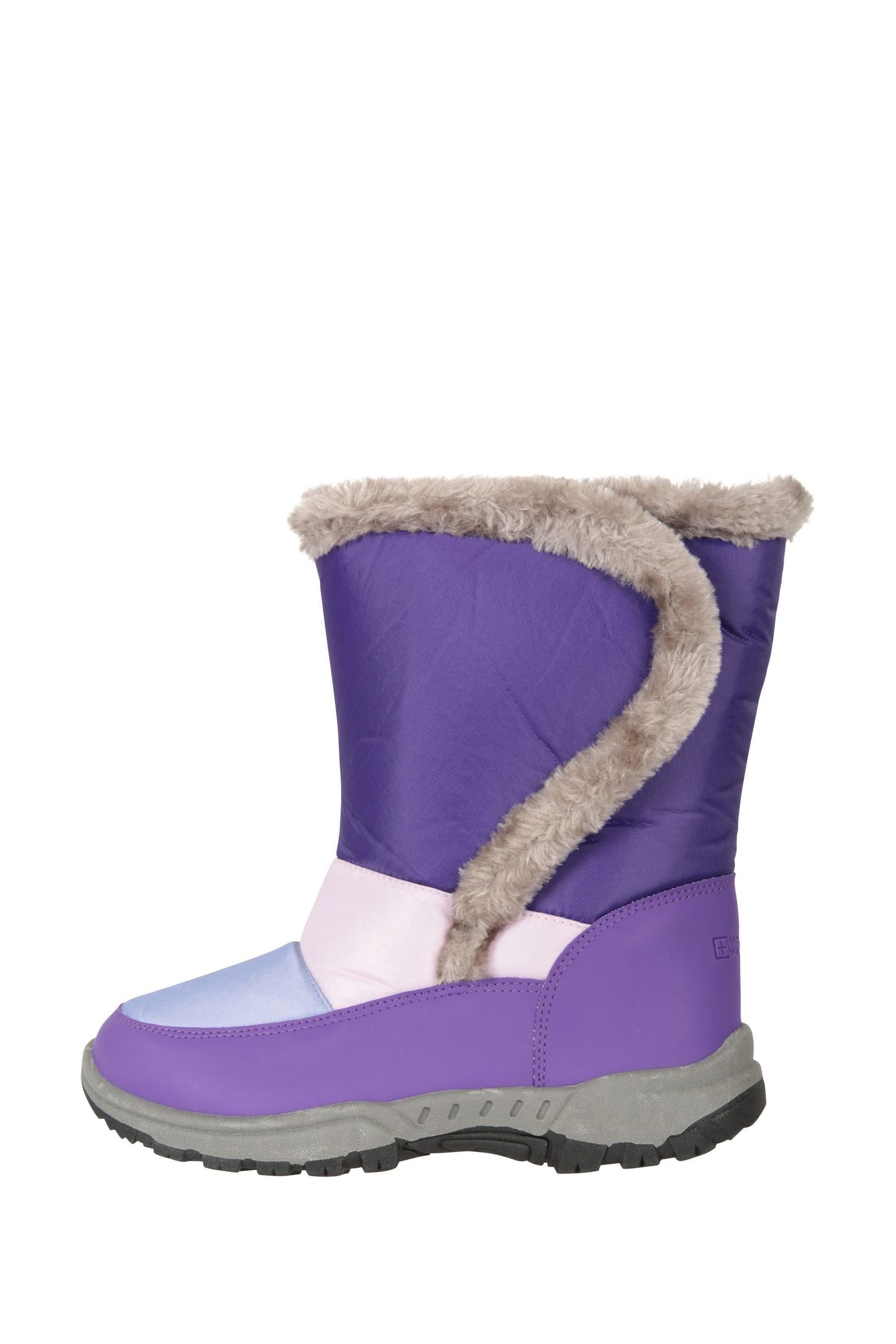 Buy Mountain Warehouse Purple Caribou Kids Faux Fur Trim Sherpa Lined Snow Boots from Next Ireland
