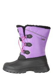 Mountain Warehouse Purple/Black Kids Whistler Sherpa Lined Snow Boots - Image 2 of 5