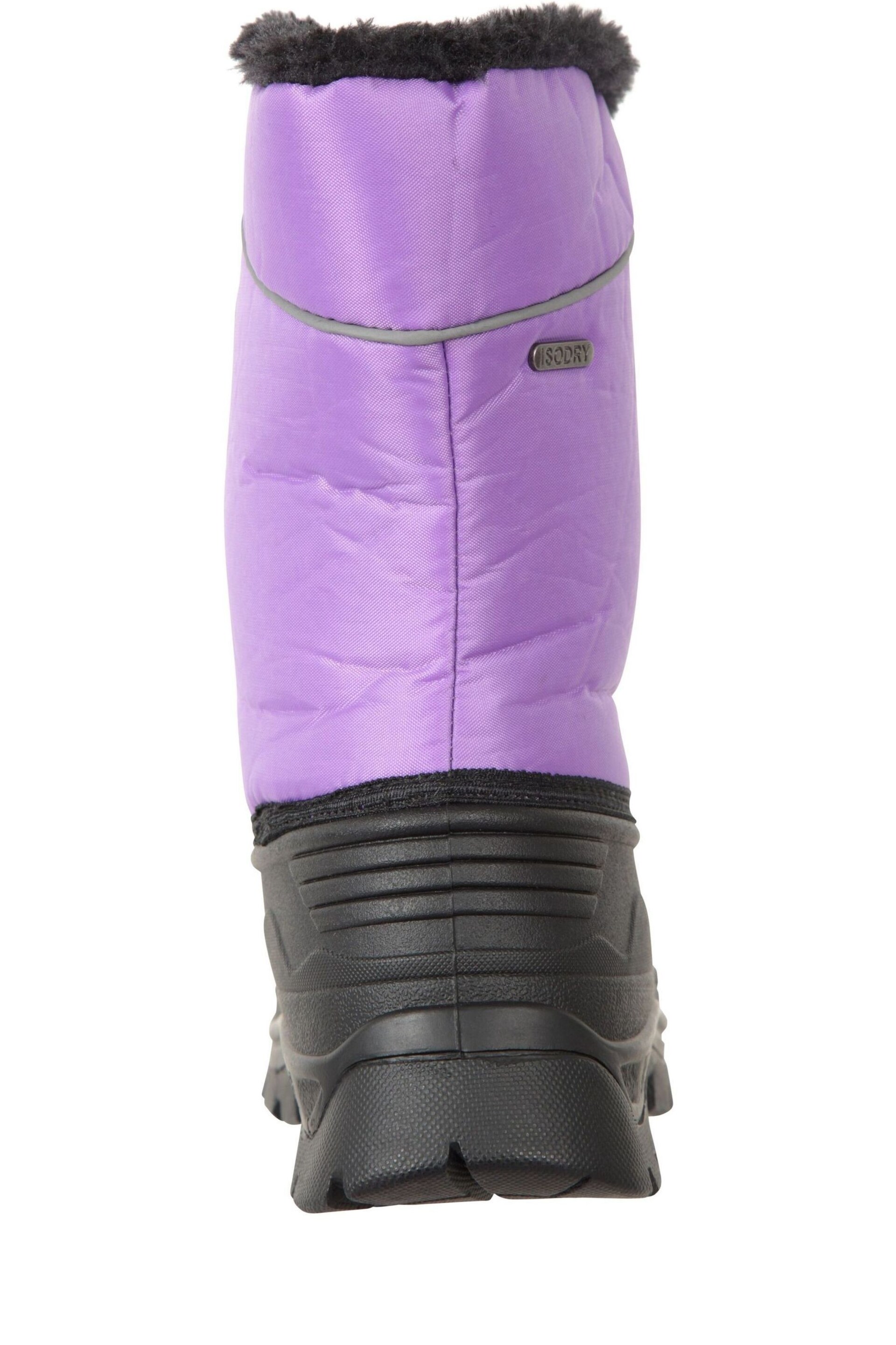 Mountain Warehouse Purple/Black Kids Whistler Sherpa Lined Snow Boots - Image 4 of 5