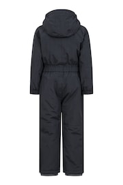 Mountain Warehouse Black Cloud Kids All In One Waterproof Fleece Lined Snowsuit - Image 3 of 6