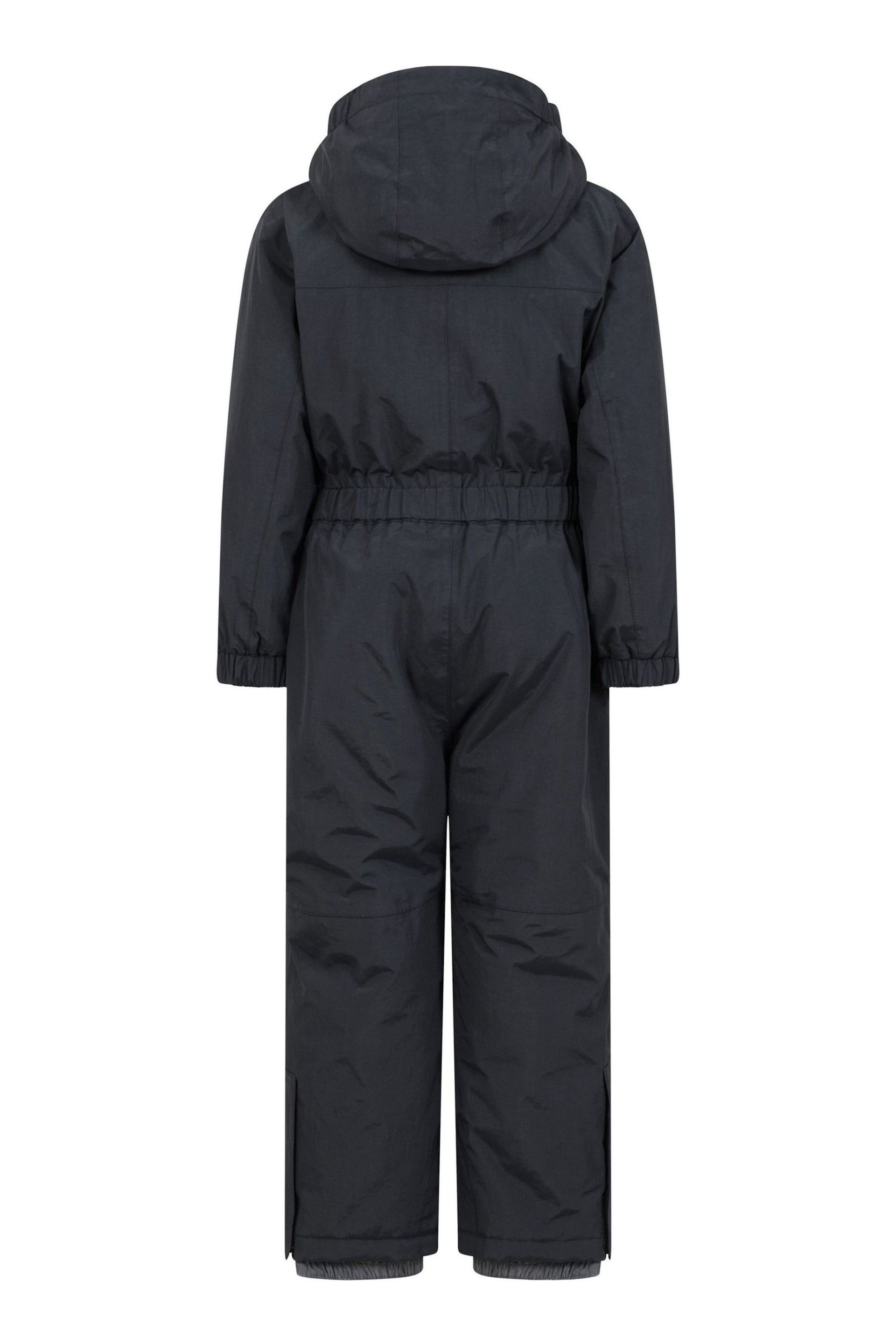 Mountain Warehouse Black Cloud Kids All In One Waterproof Fleece Lined Snowsuit - Image 3 of 6