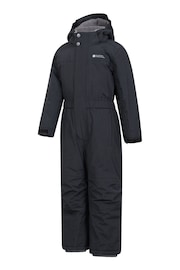 Mountain Warehouse Black Cloud Kids All In One Waterproof Fleece Lined Snowsuit - Image 4 of 6