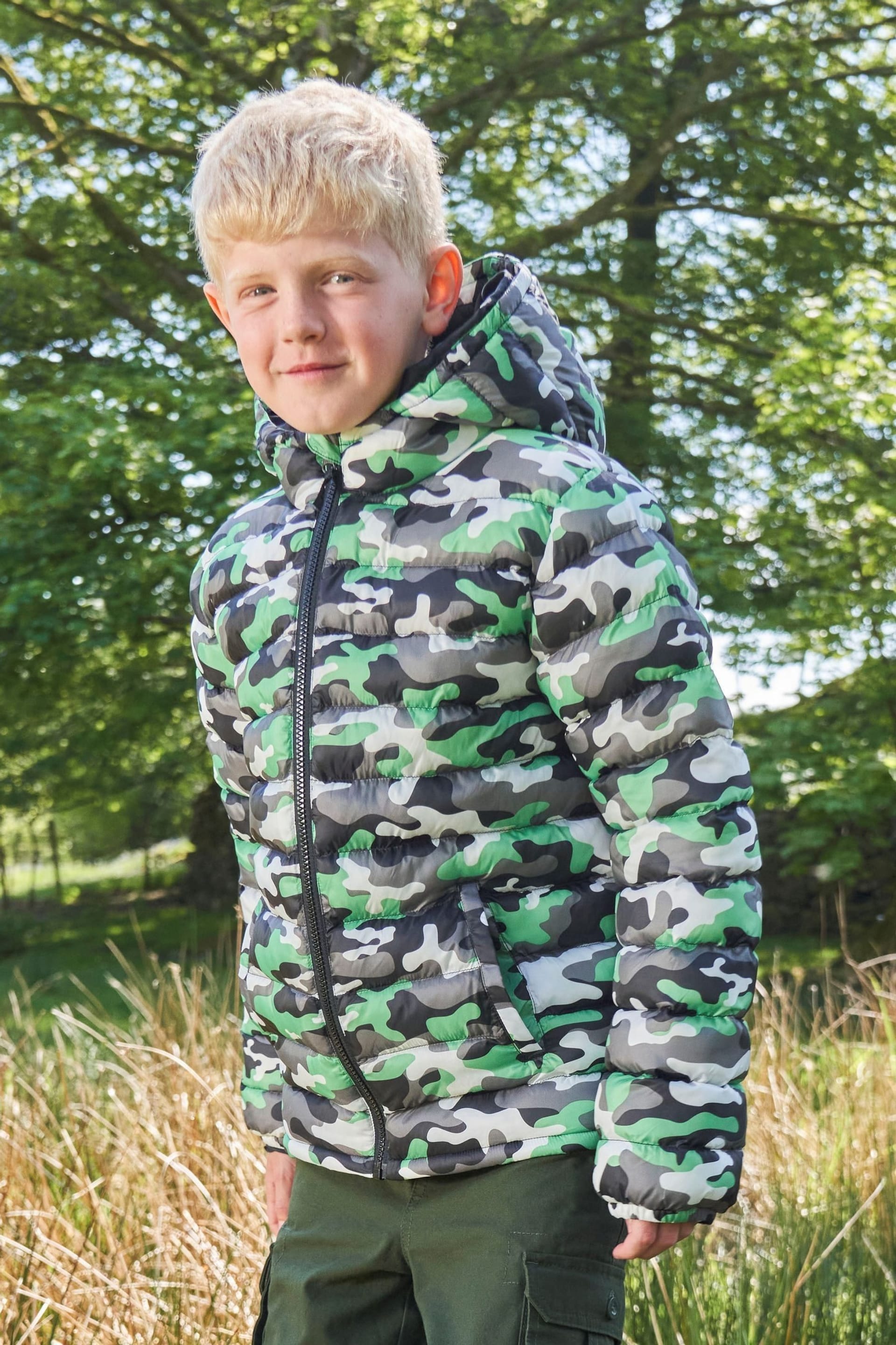 Mountain Warehouse Green Kids Seasons Water Resistant Padded Jacket - Image 1 of 5