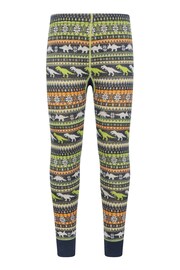 Mountain Warehouse Green Kids Jacquard Merino Thermal Top And Pants Set - Image 4 of 5