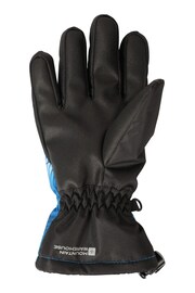 Mountain Warehouse Blue Kids Extreme Waterproof Printed Ski Gloves - Image 2 of 6