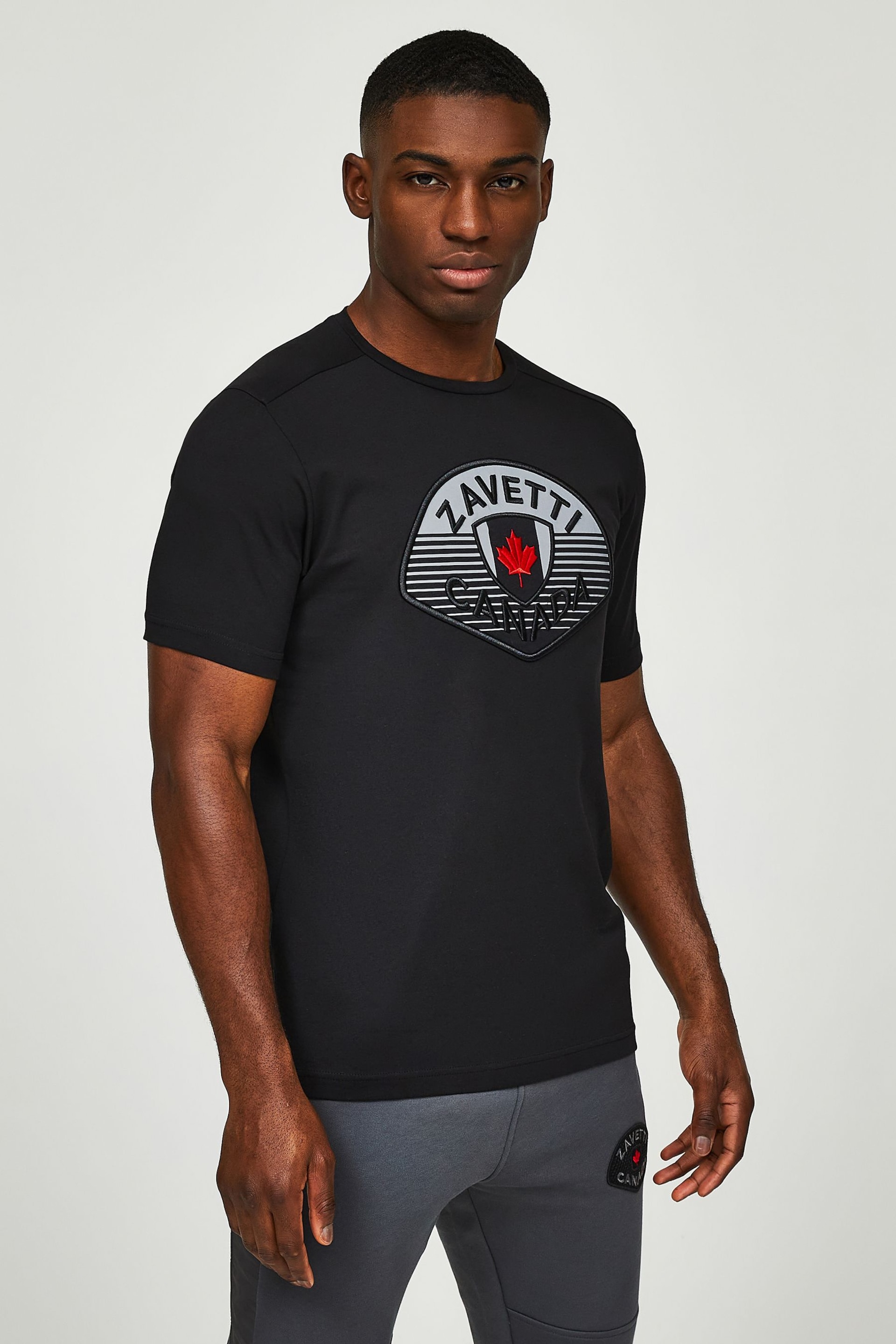 Zavetti Canada Black Botticini Reflective T-Shirt - Image 1 of 6