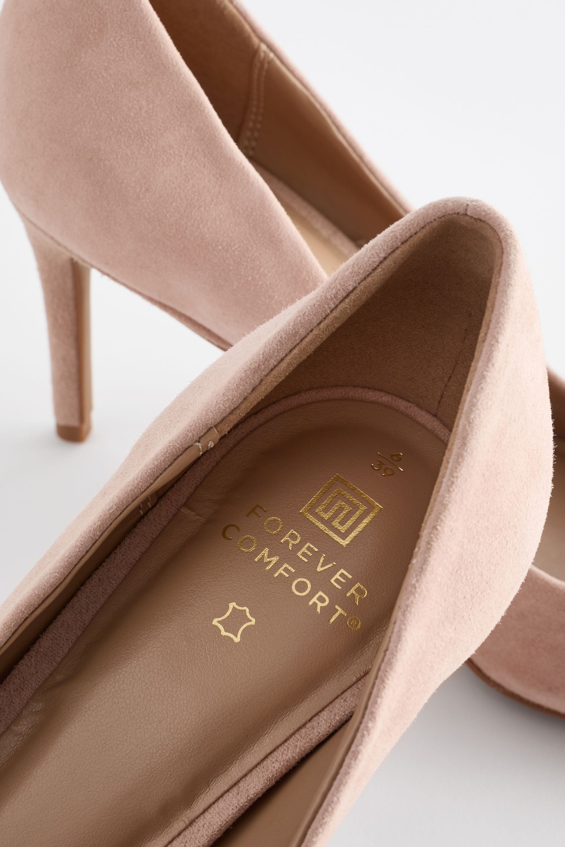 Nude Pink Forever Comfort Leather Bow Mid Court Shoes