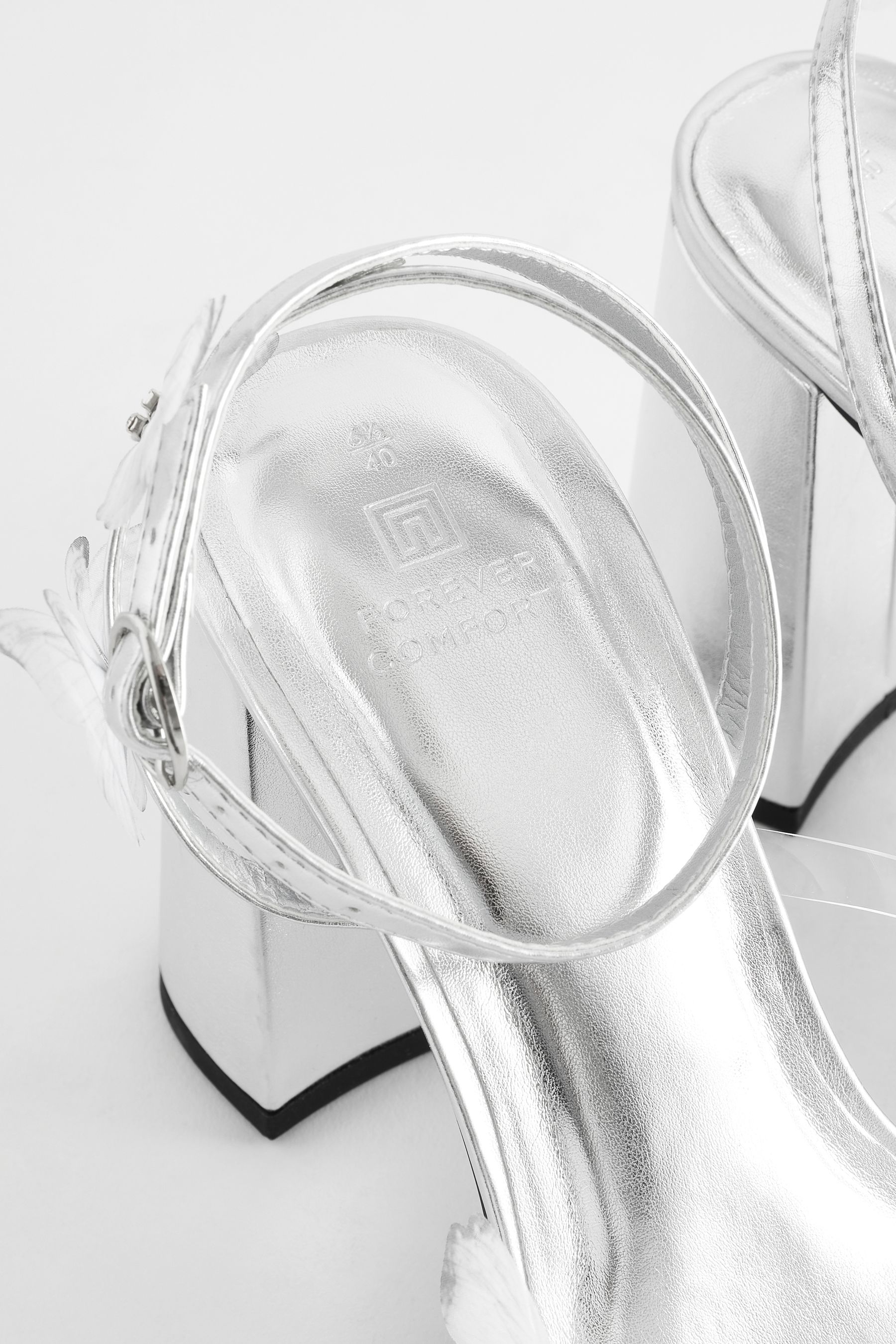 Pretty silver heels top