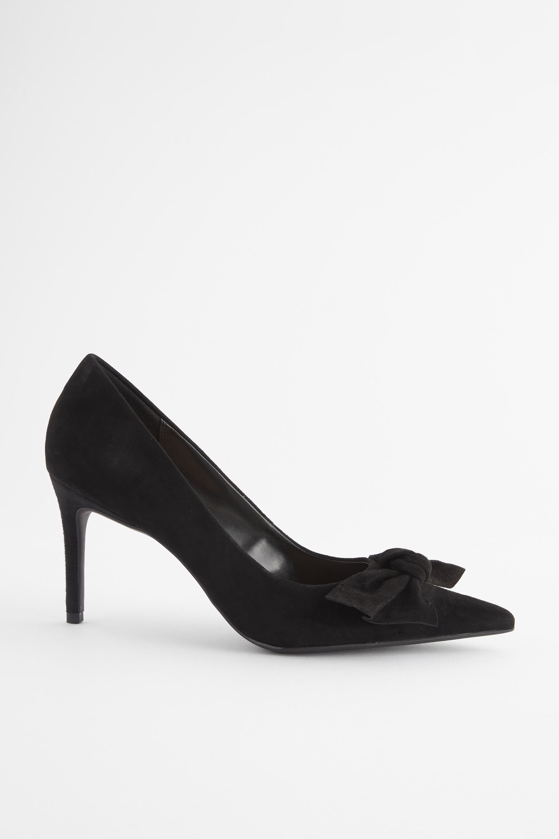 Black bow court shoes shop