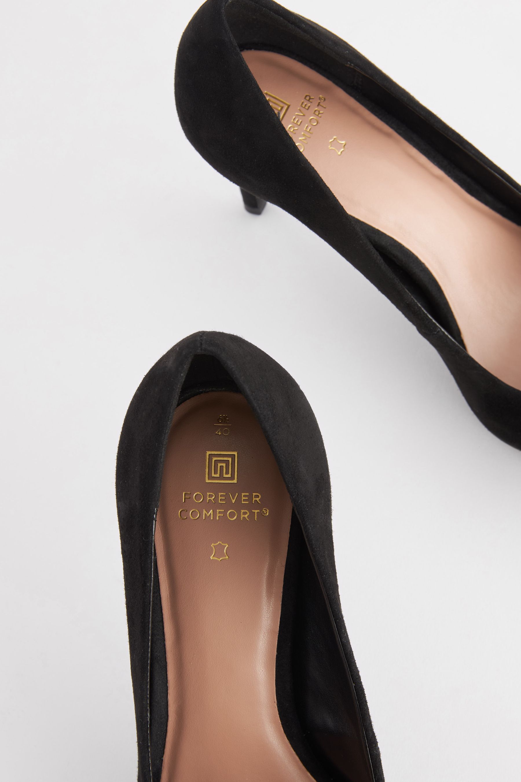 Buy Black Forever Comfort Leather Bow Mid Court Shoes from Next Canada