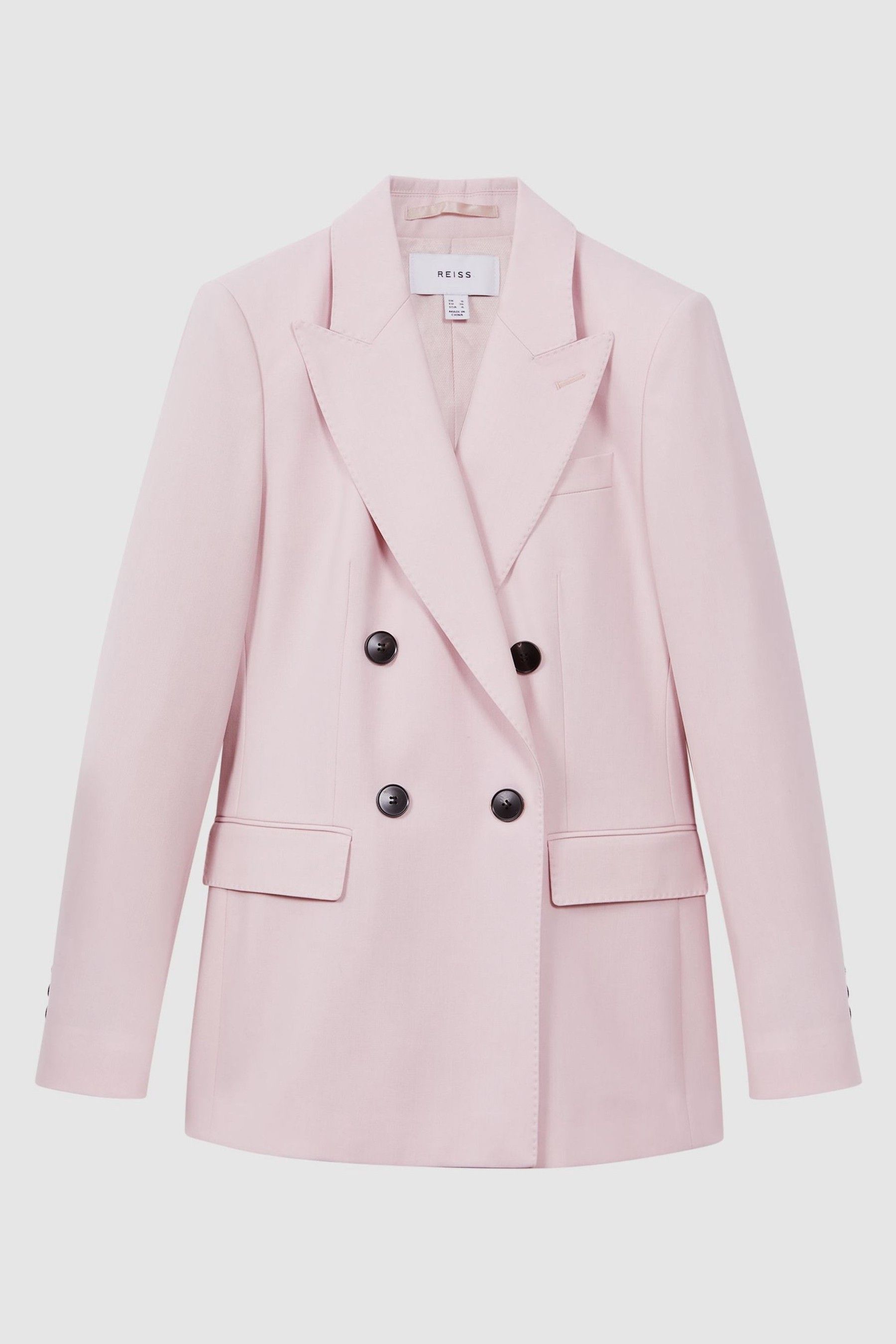 Double breasted pink blazer new arrivals