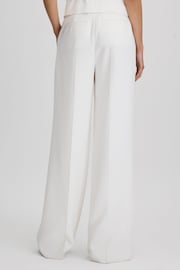 Reiss White Sienna Crepe Wide Leg Suit Trousers - Image 6 of 7