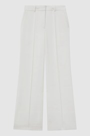 Reiss White Sienna Petite Crepe Wide Leg Suit Trousers - Image 2 of 8