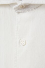 Reiss Off White Vincy Corduroy Cutaway Collar Shirt - Image 6 of 6