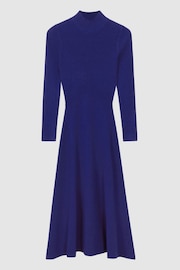 Reiss Blue Chrissy Knitted Bodycon Midi Dress - Image 2 of 5