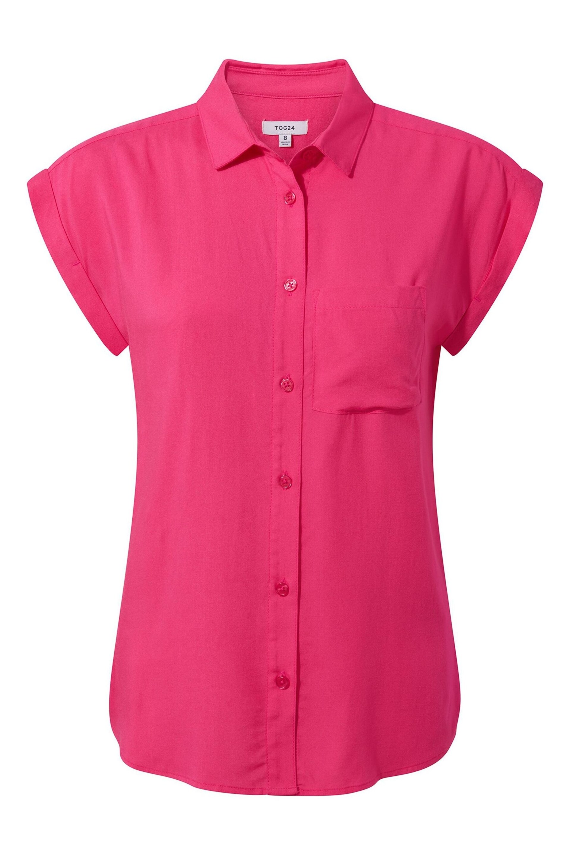 Tog 24 Pink Alston Short Sleeve Plain Shirt - Image 5 of 5