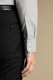 Charles Tyrwhitt Grey Non-iron  Oxford Slim Fit Shirt - Image 3 of 6