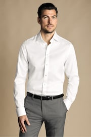 Charles Tyrwhitt White Egyptian Cotton Windsor Weave Slim Fit Shirt - Image 1 of 6