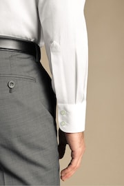 Charles Tyrwhitt White Egyptian Cotton Windsor Weave Slim Fit Shirt - Image 2 of 6