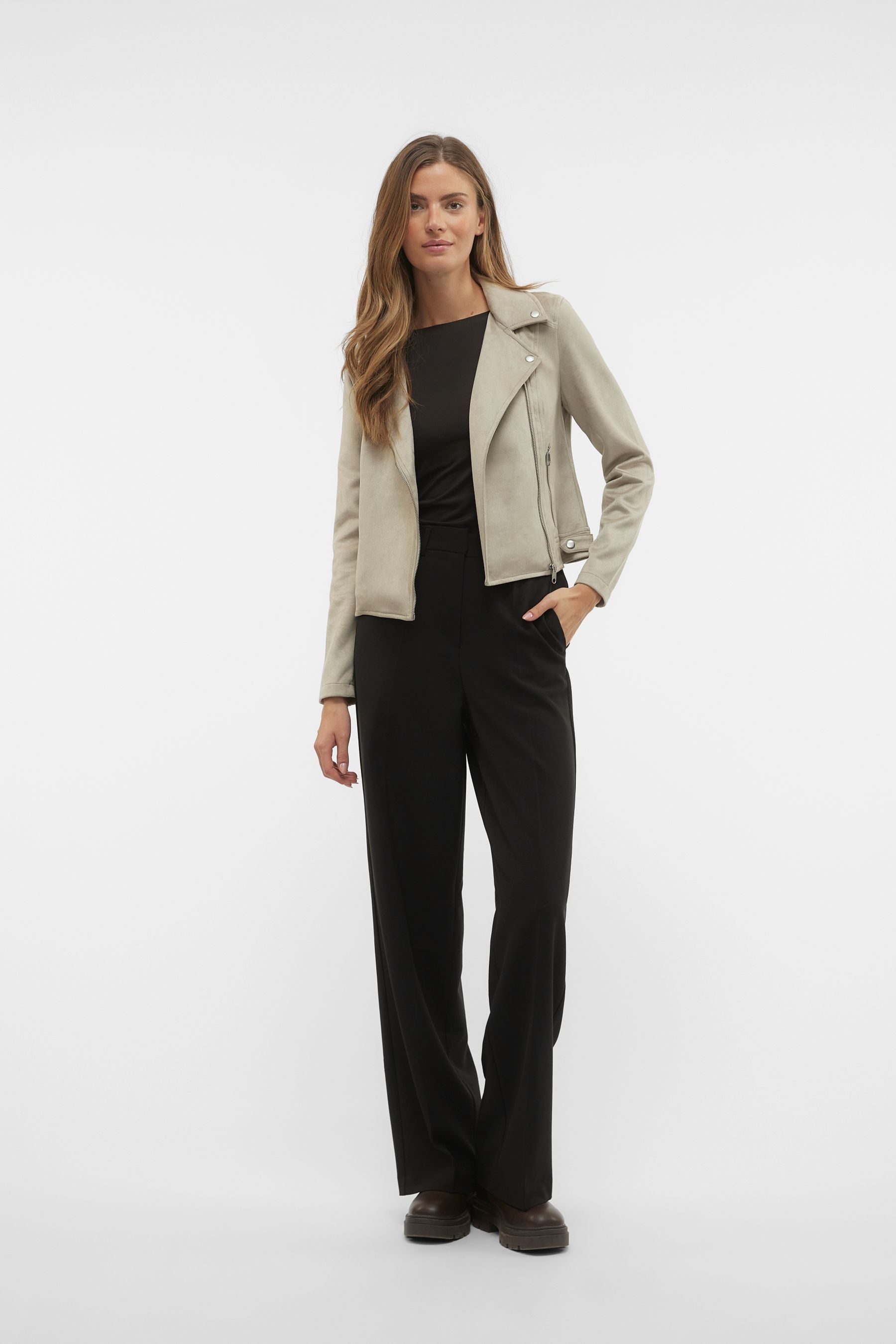 Grey faux suede jacket womens shop