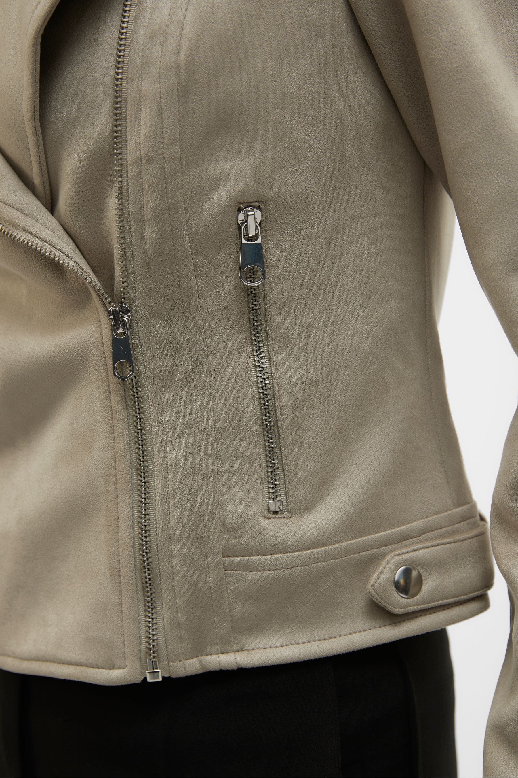 Buy VERO MODA Grey Faux Suede Jacket from Next United Arab Emirates