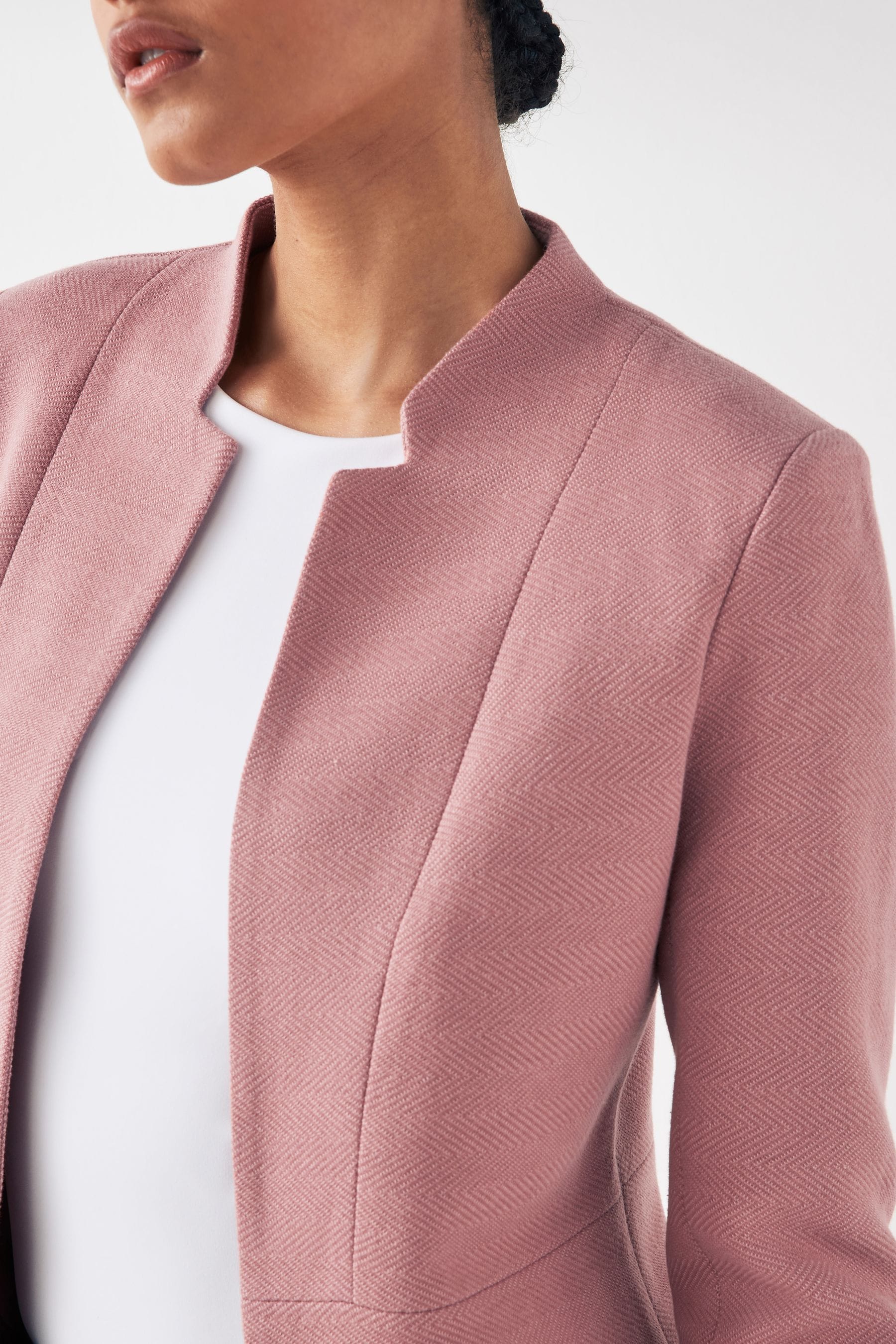 Buy ONLY Pink Collarless Coatigan from Next Luxembourg