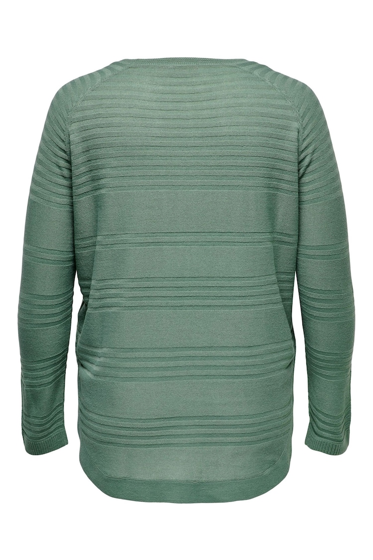 ONLY Curve Green Textured Lightweight Jumper - Image 7 of 7