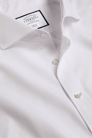 Charles Tyrwhitt White Non-iron Twill Extreme Cutaway Slim Fit Shirt - Image 4 of 5